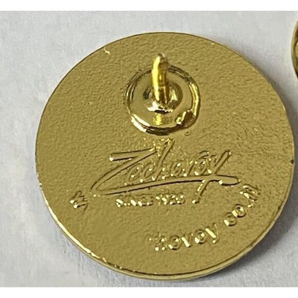 Issac White Peace Dove Branch In Beak Blue Lapel Pin Zechovoy Vintage - Picture 4 of 6